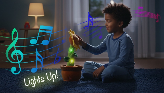 Picture 5 of The Interactive Dancing, Singing, Repeating Sunflower Plush