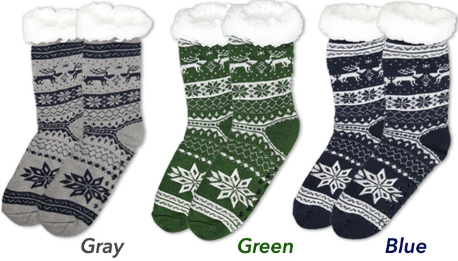 Picture 5 of Sherpa Lined Slipper Socks - So Soft and Warm