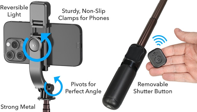Picture 2 of Extendable Selfie Stick Tripod with Remote