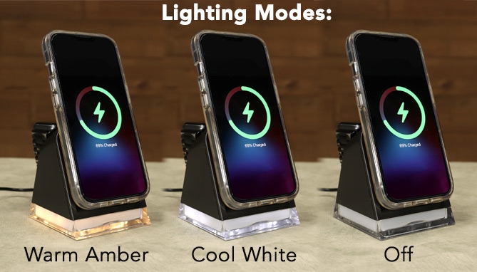 Picture 5 of 4-In-1  Magnetic 25W Wireless Charger And Night Light  - (Dented Packaging)