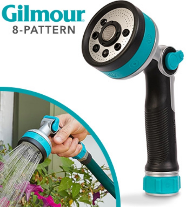 Picture 1 of Gilmour Heavy Duty 8-Pattern Hose Nozzle - (Dented Packaging) 