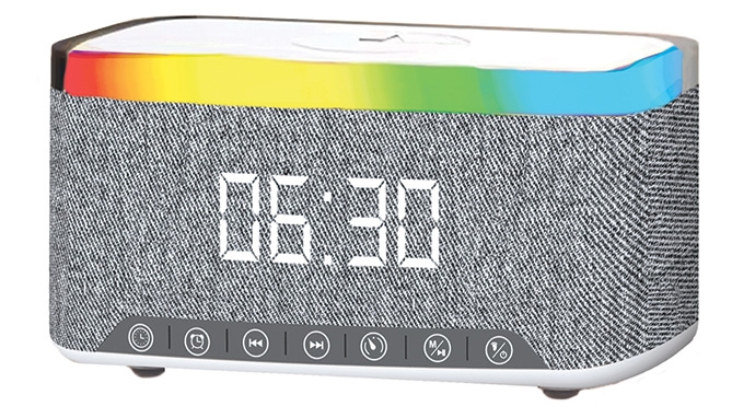 Picture 2 of SmartWake Clock Speaker Hub w/ Wireless Charger
