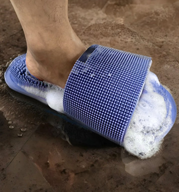 Picture 1 of Silicone Foot Scrubber Slipper for the Shower            