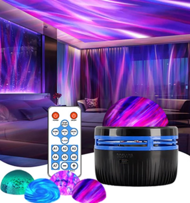 Picture 1 of 4-in-1 Northern Lights and Ocean Wave Projector