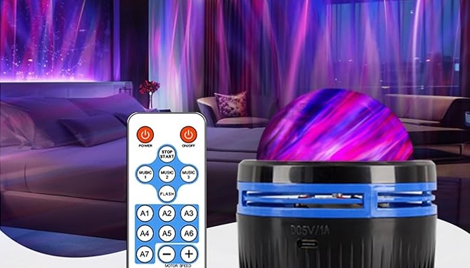 Picture 2 of 4-in-1 Northern Lights and Ocean Wave Projector