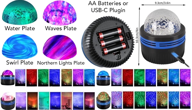 Picture 4 of 4-in-1 Northern Lights and Ocean Wave Projector