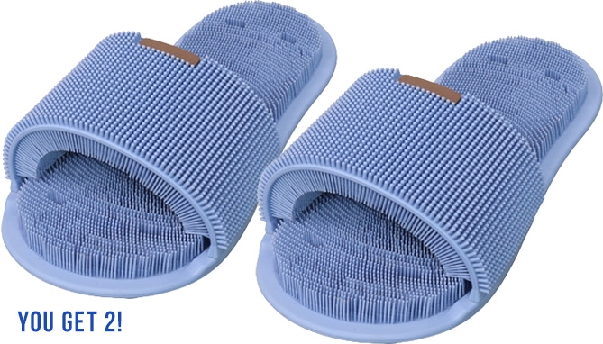 Picture 4 of Silicone Foot Scrubber Slipper for the Shower  2pk