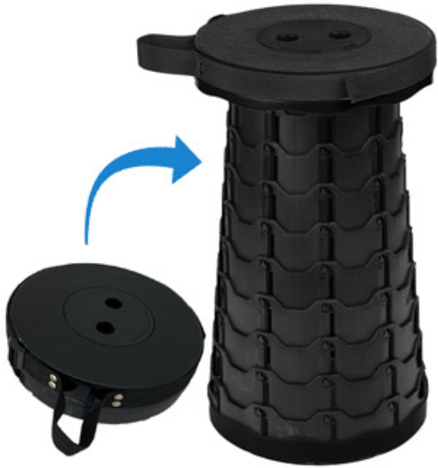 Picture 1 of DD-Heavy-Duty Collapsible Portable Stool: 220lb Capacity(Dented Packaging) 