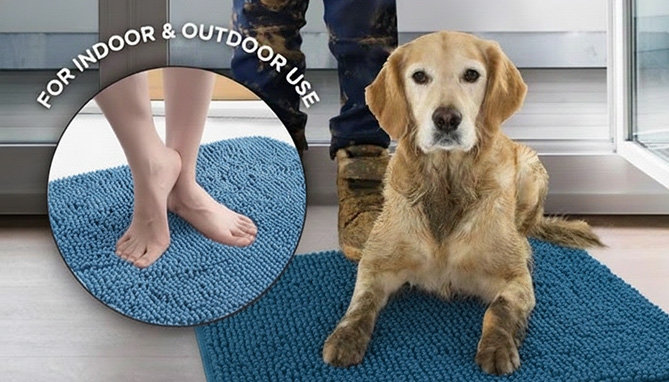 Picture 3 of Mud and Water Away Rug - BLUE