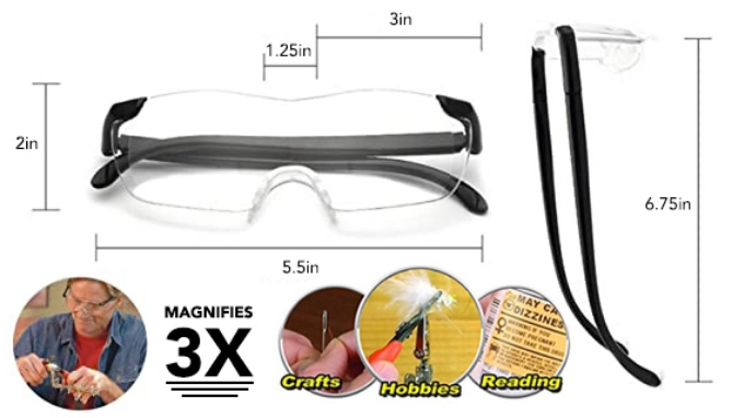 Picture 2 of DENTED/Dinged:Big Vision Magnifying Glasses              