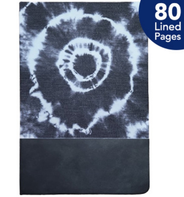 Picture 1 of Black Tie-Dye Journal: 80 Lined Pages