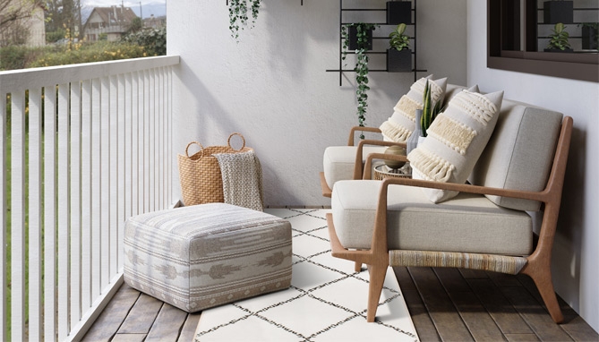Picture 4 of DD-Washable Rug: Medina Moroccan Diamond White/Grey Size 3' x 5'(Dented Packaging) 
