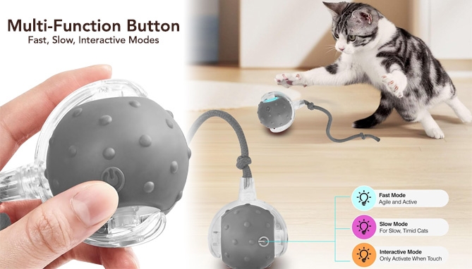 Picture 3 of Speedy Ball with Tail: Interactive Cat Toy