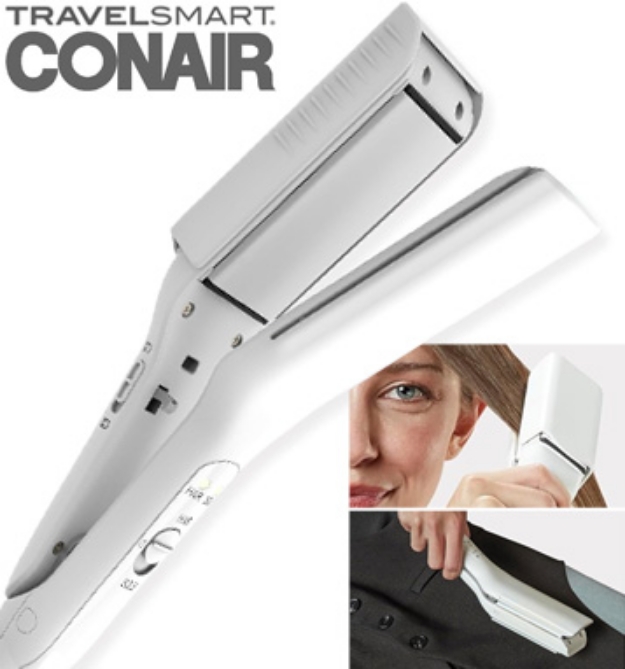 Picture 1 of Conair 2-in-1 Travel Flat Mini Iron for Clothes and Hair 