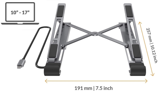 Picture 5 of HyperDrive 7-in-1 Aluminum Laptop Stand and USB Hub