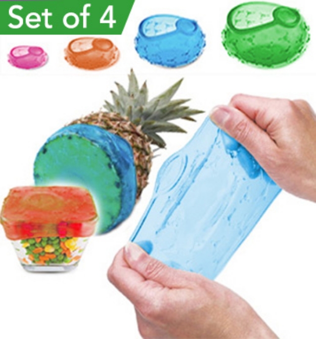 Picture 1 of Reusable, Super-Stretchy Food & Container Covers	