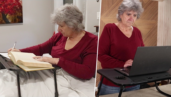 Picture 4 of 23.5 Inch Folding Laptop & Work Desk with 4 USB Ports