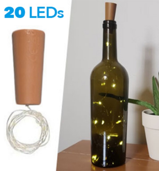 Picture 1 of 20 LED Fairy String Lights With Wine Cork