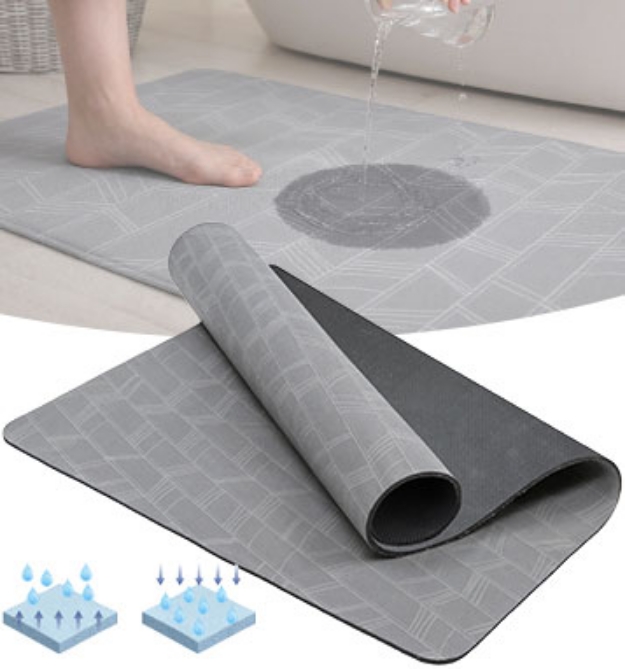 Picture 1 of Super Absorbent Non-Slip Mat With Ultra-Thin Design