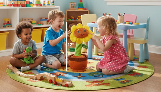 Picture 2 of DENTED/Dinged: The Interactive Dancing, Singing, Repeating Sunflower Plush (Dented Packaging)