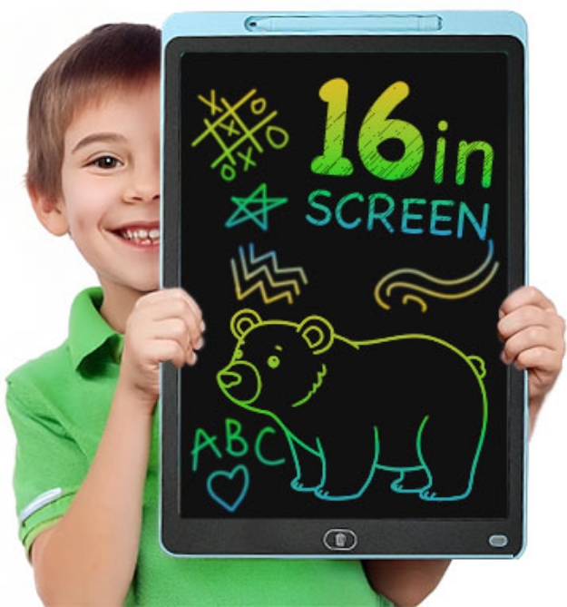 Picture 1 of DENTED/Dinged: Jumbo 16-Inch LCD Reusable Drawing Tablet(Dented Packaging)