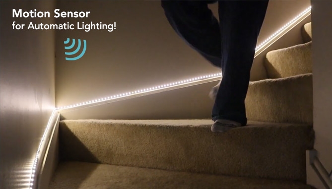 Picture 5 of DENTED/Dinged: LED Light Strip with Controller & Motion Sensor - 13ft(Dented Packaging)      