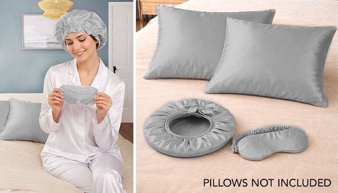 Picture 3 of Luxury 4-Piece Satin Beauty Sleep Set