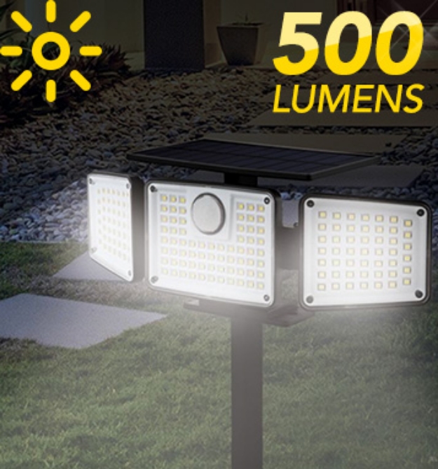 Picture 1 of Flex-Fold 500 Lumen Solar Stake Light: Motion and Light Activated 