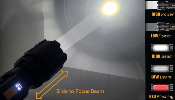 Picture 5 of Rechargeable Jumbo Multi Beam Flashlight and Power Bank