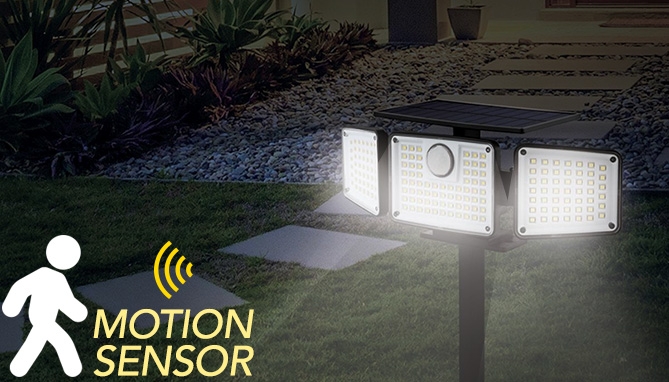 Picture 2 of DENTED/Dinged:Flex-Fold 500 Lumen Solar Stake Light: Motion and Light Activated (Dented Packaging)