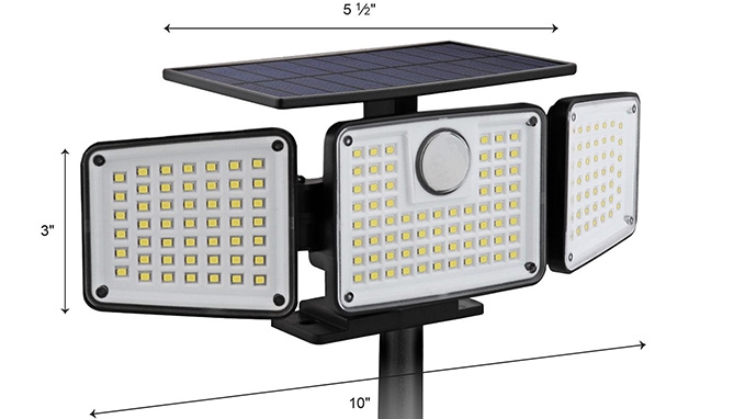 Picture 3 of DENTED/Dinged:Flex-Fold 500 Lumen Solar Stake Light: Motion and Light Activated (Dented Packaging)
