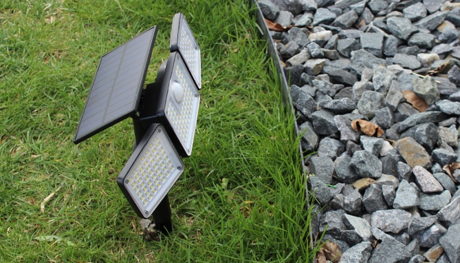 Picture 6 of DENTED/Dinged:Flex-Fold 500 Lumen Solar Stake Light: Motion and Light Activated (Dented Packaging)