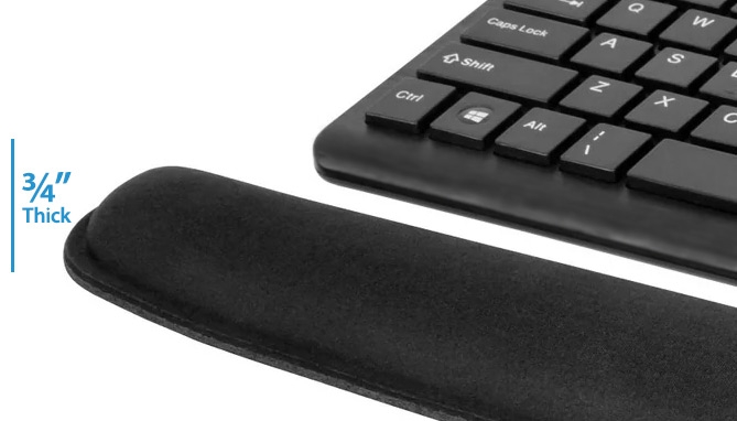 Picture 2 of Memory Foam Full-Sized Keyboard Wrist Rest