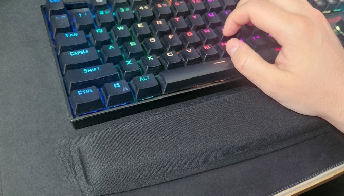 Picture 4 of Memory Foam Full-Sized Keyboard Wrist Rest