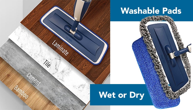 Picture 2 of Super Slim Spray Mop With 3 Reusable Microfiber Pads