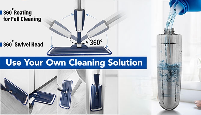 Picture 3 of Super Slim Spray Mop With 3 Reusable Microfiber Pads