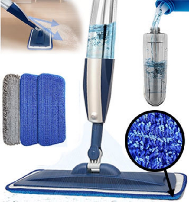 Picture 1 of Super Slim Spray Mop With 3 Reusable Microfiber Pads