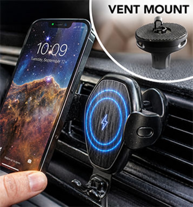 Picture 1 of EasyCharge Wireless Charging Vent Phone Mount