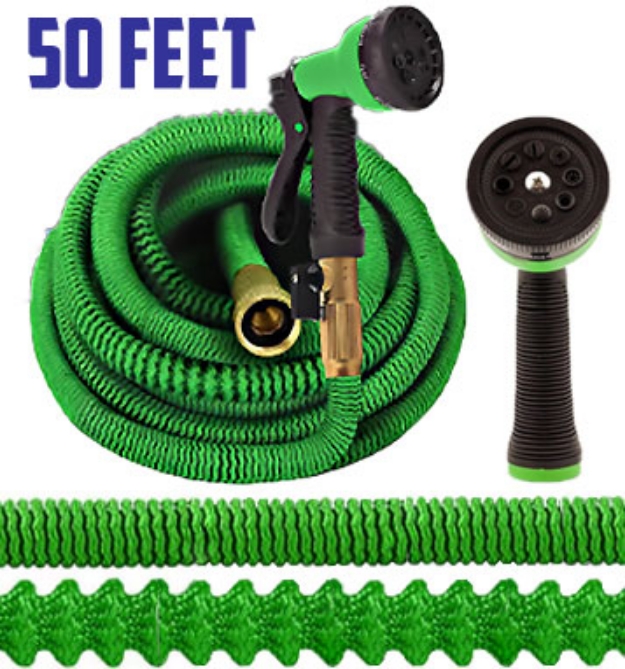 Picture 1 of 50 Foot Expandable Garden Hose w/ Nozzle