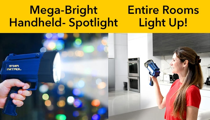 Picture 2 of Star Patrol Mega-Bright Rechargeable Spotlight