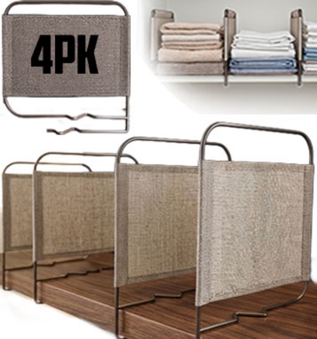 Picture 1 of Whitmor Shelf Dividers 4pk