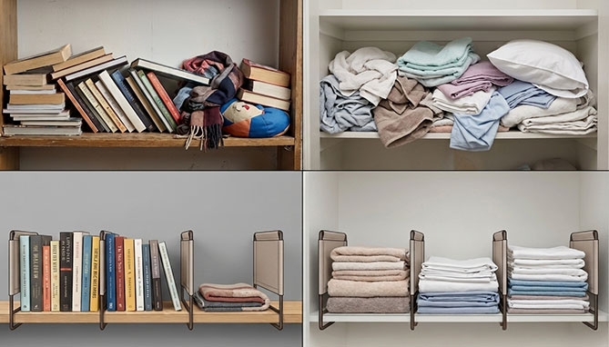 Picture 2 of Whitmor Shelf Dividers 4pk