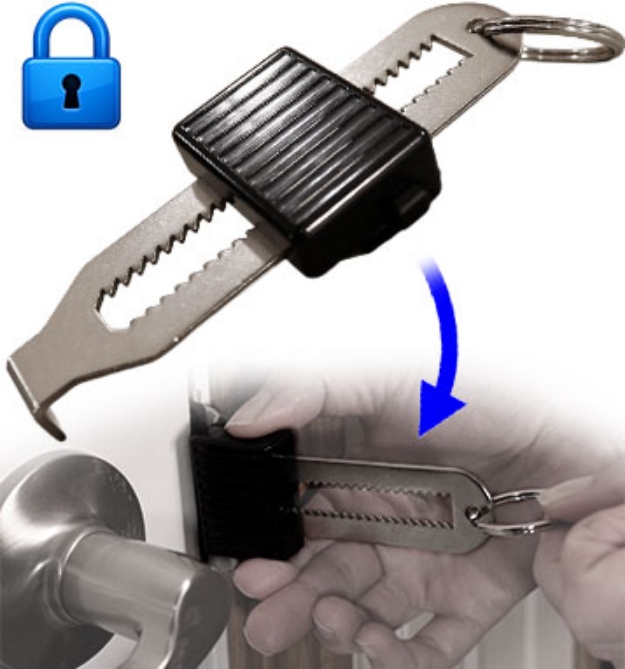 Picture 1 of Quick Jam Portable Door Lock – Travel Security Door Blocker
