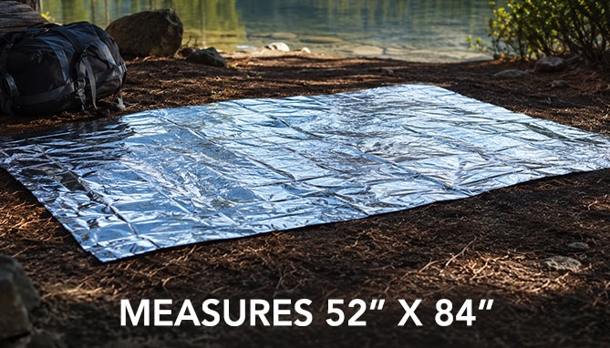 Picture 3 of Emergency Mylar Thermal Blanket w/Resealable Bag