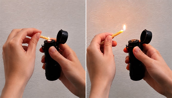 Picture 3 of 2 Pack Mini LED Flashlights With Lighters