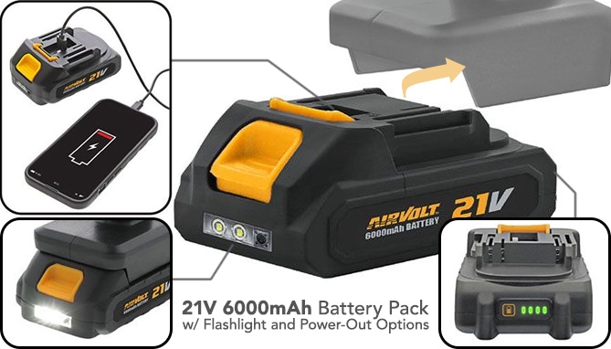 Picture 3 of The Airvolt Handheld Rechargeable Blower w/Light