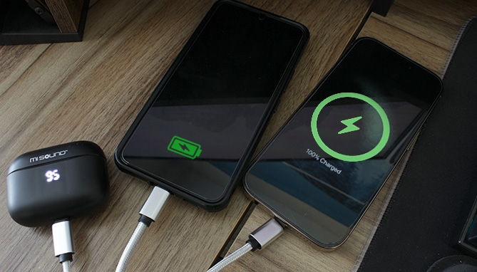 Picture 5 of Upgraded 6ft Braided Charging Cable: Double USB-C and Lightning