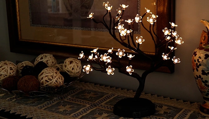 Picture 2 of 16” LED Bonsai Tree: Outdoor and Indoor Accent Lighting With Timer