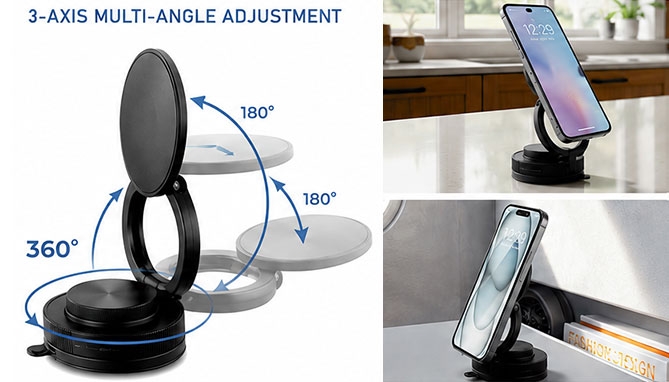 Picture 2 of 360 Magnetic Phone Mount for Vehicles and Tabletops