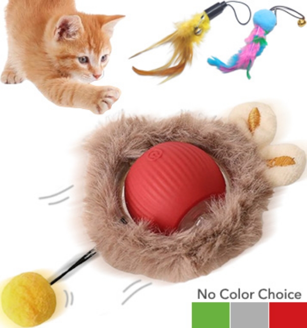 Picture 1 of Interactive Rolling Pet Toy with Accessory Kit